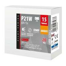P21W BA15s 24V 4SMDx1CHIP LED 15lm ΠΟΡΤΟΚΑΛΙ ΚΟΥΤΙ LAMPA - 20 ΤΕΜ. Auto Moto Tyres 