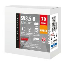 ΛΑΜΠΑΚΙΑ ΠΛΑΦΟΝΙΕΡΑΣ 9>32V SV28,5-8 2SMDx1CHIP LED 700lm CAN-BUS 12x41mm ΠΟΡΤΟΚΑΛΙ ΚΟΥΤΙ LAMPA - 20 ΤΕΜ. Auto Moto Tyres 