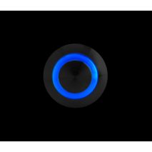 ΔΙΑΚΟΠΤΗΣ ΜΠΟΥΤΟΝ (BUTTON) 12/24V 5Amax 5PIN IP65 ON/OFF ME LED ΜΠΛΕ ΑΝΟΞΕΙΔΩΤΟ ΑΤΣΑΛΙ LAMPA - 1 TEM. Auto Moto Tyres 