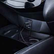 ΑΝΤΑΠΤΟΡΑΣ AUDIO BLUETOOTH 5.0 ΑΠΟ USB ΣΕ AUX ΜΑΥΡΟ ΣΠΙΡΑΛ AMIO - 1 τεμ. Auto Moto Tyres 