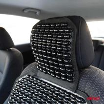 ΠΛΑΤΟΚΑΘΙΣΜΑ ΜΕ ΧΑΝΤΡΕΣ ΚΑΙ ΜΑΞΙΛΑΡΑΚΙ ΜΕΣΗΣ ΜΕ ΚΑΛΥΨΗ ΣΕ ΠΡΟΣΚΕΦΑΛΟ 126x44cm ΜΑΥΡΟ AMIO - 1 Τεμ. Auto Moto Tyres 