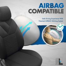 ΚΑΛΥΜΜΑΤΑ ΚΑΘΙΣΜΑΤΩΝ OTOM RUBY 1202 GREY/BLACK ΜΑΥΡΟ/ΓΚΡΙ ΣΚΟΥΡΟ ΛΙΝΟ & ΔΕΡΜΑΤΙΝΗ SETΑΜΙΟ - 1 σετ. Auto Moto Tyres 