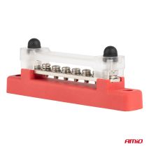 ΜΠΑΡΑ ΚΑΛΩΔΙΩΝ / ΤΕΡΜΑΤΙΚΟ 6 ΘΕΣΕΩΝ max 48V​ ΚΟΚΚΙΝΟ AMIO - 1 Τεμ. Auto Moto Tyres 