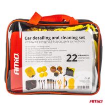 ΒΟΥΡΤΣΕΣ ΚΑΘΑΡΙΣΜΟΥ ΚΑΙ ΓΥΑΛΙΣΜΑΤΟΣ ΣΕΤ 21ΤΕΜ ΓΙΑ ΔΡΑΠΑΝΟ ΣΕ ΤΣΑΝΤΑ ΚΙΤΡΙΝΟ ΧΡΩΜΑ AMIO - 21 Τεμ. Auto Moto Tyres 