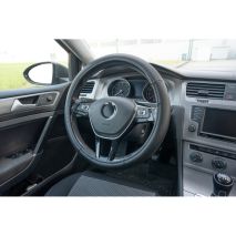 ΚΑΛΥΜΜΑ ΤΙΜΟΝΙΟΥ 40-42CM ΔΕΡΜΑ SKEENTEX ΜΑΥΡΟ CLASSIC PREMIUM GRAN PREE LAMPA - 1 ΤΕΜ. Auto Moto Tyres 