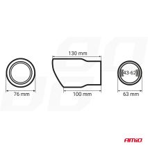 ΑΚΡΟ (ΜΠΟΥΚΑ) ΕΞΑΤΜΙΣΗΣ MT017 43-62mm (ΜΗΚΟΣ: 130mm) AMiO - 1 τεμ. Auto Moto Tyres 