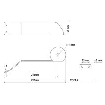 ΕΞΩΤΕΡΙΚΗ ΒΑΣΗ ΚΕΡΑΙΑΣ ΜΕΤΑΛΛΙΚΗ ΑΠΟ ΑΝΟΞΕΙΔΩΤΟ ΑΤΣΑΛΙ 304 ΓΙΑ IVECO S-WAY 10/2019+  LAMPA - 1 τεμ. Auto Moto Tyres 