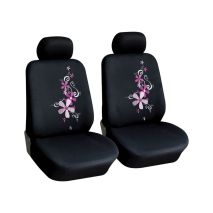 ΚΑΛΥΜΜΑΤΑ ΚΑΘΙΣΜΑΤΩΝ SPRING FLOWERS ΜΑΥΡΑ ΜΕ ΡΟΖ ΛΟΥΛΟΥΔΙΑ  2ΤΕΜ. Auto Moto Tyres 