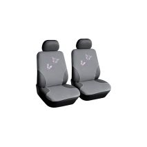 ΚΑΛΥΜΜΑΤΑ ΚΑΘΙΣΜΑΤΩΝ BUTTERFLY ΓΚΡΙ ΜΕ ΡΟΖ ΠΕΤΑΛΟΥΔΕΣ 2ΤΕΜ. Auto Moto Tyres 