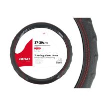 ΚΑΛΥΜΜΑ ΤΙΜΟΝΙΟΥ 37/39CM SWC-21-M ΜΑΥΡΟ/ΚΟΚΚΙΝΗ ΡΑΦΗ AMiO - 1 ΤΕΜ. Auto Moto Tyres 