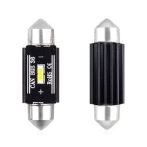 ΛΑΜΠΑΚΙΑ ΠΛΑΦΟΝΙΕΡΑΣ 36mm 12/24V 3,1W 5600K 1LED ULTRA BRIGHT CAN-BUS FESTOON (ΛΕΥΚΟ) AMiO - 2 ΤΕΜ. Auto Moto Tyres 