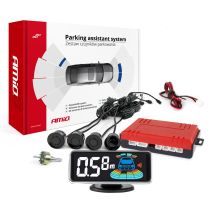 ΣΥΣΤΗΜΑ ΠΑΡΚΑΡΙΣΜΑΤΟΣ 12V ΜΕ 4 ΑΙΣΘΗΤΗΡΕΣ ΣΕ ΜΑΥΡΟ ΧΡΩΜΑ 21,5mm ΜΕ BUZZER (ΗΧΟ) ΚΑΙ ΟΘΟΝΗ LED 3D ΑΜΙΟ - 1 τεμ. Auto Moto Tyres 