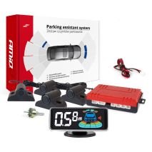 ΣΥΣΤΗΜΑ ΠΑΡΚΑΡΙΣΜΑΤΟΣ TRUCK (ΦΟΡΤΗΓΟΥ)12V ΜΕ 4 ΑΙΣΘΗΤΗΡΕΣ (ΜΑΥΡΟ) 19mm BUZZER & ΟΘΟΝΗ LED 3D ΑΜΙΟ - 1 ΤΕΜ. Auto Moto Tyres 