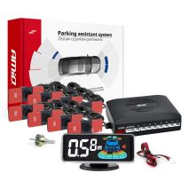 ΣΥΣΤΗΜΑ ΠΑΡΚΑΡΙΣΜΑΤΟΣ 12V ΜΕ 8 ΑΙΣΘΗΤΗΡΕΣ ΣΕ MAYΡΟ ΧΡΩΜΑ ΕΣΩΤΕΡΙΚΗΣ ΤΟΠΟΘΕΤΗΣΗΣ 16,5mm ΜΕ BUZZER (ΗΧΟ) ΚΑΙ ΟΘΟΝΗ LED 3D ΑΜΙΟ - 1 τεμ. Auto Moto Tyres 