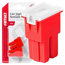 ΑΣΦΑΛΕΙΕΣ JapVal PAL ΘΗΛΥΚΕΣ 50A ΣΕ ΚΟΚΚΙΝΟ ΧΡΩΜΑ AMIO - 2 Τεμ. Auto Moto Tyres 