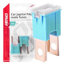 ΑΣΦΑΛΕΙΕΣ JapVal PAL O ΑΡΣΕΝΙΚΕΣ 20A ΣΕ ΓΑΛΑΖΙΟ ΧΡΩΜΑ AMIO - 2 Τεμ. Auto Moto Tyres 