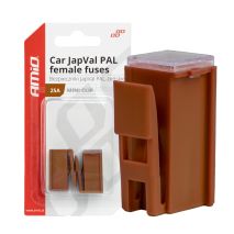 ΑΣΦΑΛΕΙΕΣ JapVal PAL ΘΗΛΥΚΕΣ 25A ΣΕ ΚΑΦΕ ΧΡΩΜΑ AMIO - 2 Τεμ. Auto Moto Tyres 