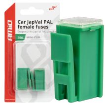 ΑΣΦΑΛΕΙΕΣ JapVal PAL ΘΗΛΥΚΕΣ 30A ΣΕ ΠΡΑΣΙΝΟ ΧΡΩΜΑ AMIO - 2 Τεμ. Auto Moto Tyres 