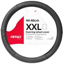 ΚΑΛΥΜΜΑ ΤΙΜΟΝΙΟΥ ΑΠΟ ΤΕΧΝΟΔΕΡΜΑ (ΧΧL) 43-45cm SWC-50-ΧΧL ΣΕ ΜΑΥΡΟ ΧΡΩΜΑ ΤΡΥΠΗΤΟ ΜΕ ΜΑΥΡΕΣ ΡΑΦΕΣ AMIO - 1 ΤΕ Auto Moto Tyres 