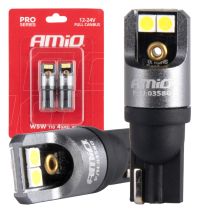 ΛΑΜΠΑΚΙΑ T10 W5W 12/24V 6.000K 4xSMD LED FULL CAN-BUS ΛΕΥΚΟ 3030 PRO SERIES AMIO - 2 Τεμ. Auto Moto Tyres 