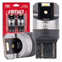ΛΑΜΠΑΚΙΑ W21/5W 7443 12/24V 6.000K 2xSMD LED FULL CAN-BUS ΛΕΥΚΟ PRO SERIES  AMIO - 2 Τεμ. Auto Moto Tyres 