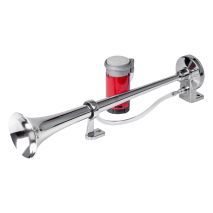 ΚΟΡΝΑ ΠΝΕΥΜΑΤΙΚΗ ΜΟΝΗ 12V (ΜΗΚΟΣ:45 cm ΔΙΑΜΕΤΡΟΣ ΕΞΟΔΟΥ: 9cm) ΧΡΩΜΙΟΥ AMIO - 1 Τεμ. Auto Moto Tyres 