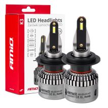 ΛΑΜΠΕΣ H7 9>16V 6.000K 5.400lm 60W K3 SERIES LED CAN-BUS(ΜΕ ΨΥΚΤΡΑ) AMIO - 2 Τεμ. Auto Moto Tyres 
