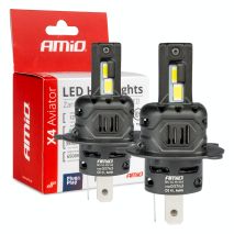ΛΑΜΠΕΣ LED H4 12V 44W 6.500K 3.936lm CSP X4 SERIES AVIATOR PLUG & PLAY ΑΜΙΟ - 2 ΤΕΜ. Auto Moto Tyres 