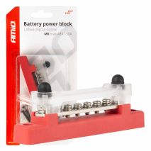 ΜΠΑΡΑ ΚΑΛΩΔΙΩΝ / ΤΕΡΜΑΤΙΚΟ 6 ΘΕΣΕΩΝ max 48V​ ΚΟΚΚΙΝΟ AMIO - 1 Τεμ. Auto Moto Tyres 