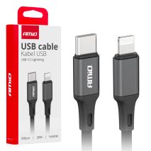 ΚΑΛΩΔΙΑ ΦΟΡΤΙΣΗΣ ΚΑΙ ΜΕΤΑΦΟΡΑΣ ΔΕΔΟΜΕΝΩΝ USB TYPE C ΣΕ APPLE LIGHTING 100CM 20W ΜΑΥΡΟ ΑΜΙΟ - 1 ΤΕΜ. Auto Moto Tyres 