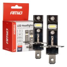 ΛΑΜΠΕΣ LED H3 12V 60W 6.000K 5.600lm +400% LED CAN-BUS HYBRID SERIES AMIO - 2 ΤΕΜ. Auto Moto Tyres 