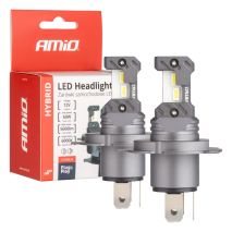 ΛΑΜΠΕΣ LED H4 12V 60W 6.000K 5.600lm +400% LED CAN-BUS HYBRID SERIES AMIO - 2 ΤΕΜ. Auto Moto Tyres 