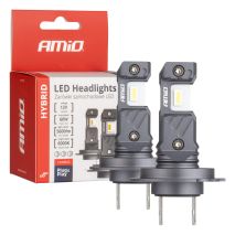ΛΑΜΠΕΣ LED H7/Η18 12V 60W 6.000K 5.600lm +400% LED CAN-BUS HYBRID SERIES AMIO - 2 ΤΕΜ. Auto Moto Tyres 