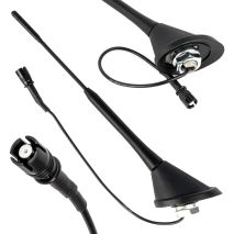 ΚΕΡΑΙΑ ΟΡΟΦΗΣ ANT10 25.4 cm ΜΕ ΚΑΛΩΔΙΟ 20cm ΚΑΙ ΦΙΣΑ RAKU-2 UNIVERSAL ΜΑΥΡΗ ΑΜΙΟ - 1 ΤΕΜ. Auto Moto Tyres 