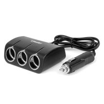 ΑΝΤΑΠΤΟΡΑΣ ΑΝΑΠΤΗΡΑ 12/24V 120W ΜΑΥΡΟΣ/3 ΘΕΣΕΙΣ/ΚΑΛΩΔΙΟ 80cm AMIO - 1 Τεμ. Auto Moto Tyres 