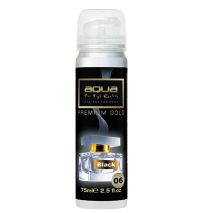 ΑΡΩΜΑΤΙΚΟ ΑΥΤΟΚΙΝΗΤΟΥ ΣΕ ΣΠΡΕΙ (SPRAY) ΜΕ ΑΡΩΜΑ BLACK PREMIUM GOLD SERIES 75ml AQUA - 1 TEM. Auto Moto Tyres 