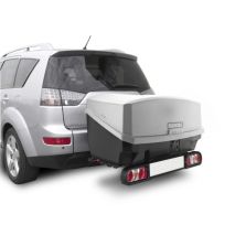 Πλήρες σετ με Βάση Ποδηλάτου Κοτσαδόρου RACE 4  για 4 ποδήλατα ή 1 E-bike και Μπαγκαζιέρα Κοτσαδόρου Nekkar Silver 300 σε ασημί με μαύρο χρώμα και ματ ανάγλυφη υφή Menabo - 2 τεμ. Auto Moto Tyres 