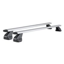 ΜΠΑΡΕΣ ΟΡΟΦΗΣ ΑΛΟΥΜΙΝΙΟΥ OMEGA PLUS LARGE 130 cm ΜΕ ΚΑΠΑΚΙΑ ΣΕ ΑΣΗΜΙ ΧΡΩΜΑ ΓΙΑ ΑΠΛΗ ΟΡΟΦΗ MENABO - 2 ΤΕΜ. Auto Moto Tyres 