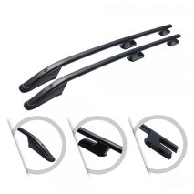 ΠΑΡΑΛΛΗΛΕΣ ΜΠΑΡΕΣ ΟΡΟΦΗΣ ΑΛΟΥΜΙΝΙΟΥ ΣΕ ΜΑΥΡΟ ΧΡΩΜΑ SPORT ΓΙΑ DACIA DOKKER 2012-2021 ΜΕΓΙΣΤΟ ΒΑΡΟΣ ΦΟΡΤΙΟΥ 75KG OMTEC - 2 TEM. Auto Moto Tyres 