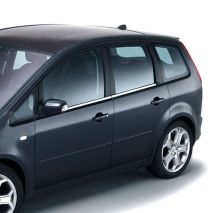 TRIM ΜΑΡΚΕ ΠΑΡΑΘΥΡΩΝ ΑΥΤΟΚΟΛΛΗΤΑ ΧΡΩΜΙΟΥ ΓΙΑ FORD C-MAX 2003-2010 4ΤΕΜ. Auto Moto Tyres 