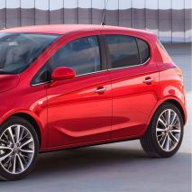 TRIM ΜΑΡΚΕ ΠΑΡΑΘΥΡΩΝ ΑΥΤΟΚΟΛΛΗΤΑ ΧΡΩΜΙΟΥ ΓΙΑ OPEL CORSA E 5D 2015+ 6ΤΕΜ. Auto Moto Tyres 