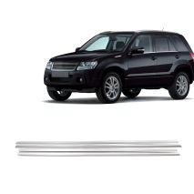 TRIM ΠΑΡΑΘΥΡΩΝ ΑΝΟΞΕΙΔΩΤΟ ΑΤΣΑΛΙ ΧΡΩΜΙΟ ΓΙΑ SUZUKI GRAND VITARA SUV S-DIZAYN - 4ΤΕΜ Auto Moto Tyres 