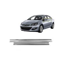 TRIM ΜΑΡΚΕ ΠΑΡΑΘΥΡΩΝ ΑΥΤΟΚΟΛΛΗΤΑ ΧΡΩΜΙΟΥ 4ΤΕΜ. ΓΙΑ OPEL ASTRA J 4D 2012+ Auto Moto Tyres 