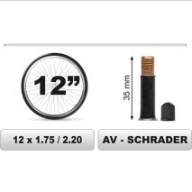 ΣΑΜΠΡΕΛΑ ΠΟΔΗΛΑΤΟΥ 12χ1.75/2.20 ΜΕΓΑΛΗ ΒΑΛΒΙΔΑ (35mm) Auto Moto Tyres 