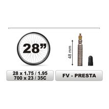 ΣΑΜΠΡΕΛΑ ΠΟΔΗΛΑΤΟΥ 28x1.75/1,95 ΜΕΓΑΛΗ ΒΑΛΒΙΔΑ 48mm CAR COMMERCE - 1 ΤΕΜ. Auto Moto Tyres 