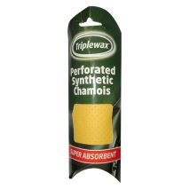 ΔΕΡΜΑ ΣΥΝΘΕΤΙΚΟ ΣΑΜΟΥΑ (CHAMOIS) ΔΙΑΤΡΗΤΟ 43x43cm CARPLAN TRIPLEWAX PERFORATED SYNTHETIC CHAMOIS Auto Moto Tyres 