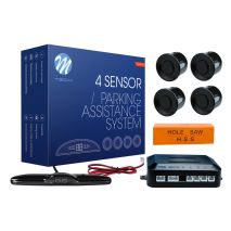 ΣΥΣΤΗΜΑ ΠΑΡΚΑΡΙΣΜΑΤΟΣ 12V ΜΕ 4 ΑΙΣΘΗΤΗΡΕΣ (ΜΑΥΡΟ) 21,5mm ΚΑΙ SLIM ΨΗΦΙΑΚΗ ΟΘΟΝΗ (120 X 33 X 16mm) M-TECH Auto Moto Tyres 