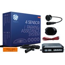 ΣΥΣΤΗΜΑ ΠΑΡΚΑΡΙΣΜΑΤΟΣ 9-15 V ΜΕ 4 ΔΙΑΙΡΟΥΜΕΝΟΥΣ ΑΙΣΘΗΤΗΡΕΣ (ΜΑΥΡΟ) 21,5mm ΚΑΙ BUZZER (MONO HXOΣ) M-TECH Auto Moto Tyres 