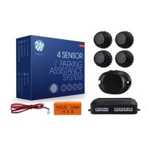 ΣΥΣΤΗΜΑ ΠΑΡΚΑΡΙΣΜΑΤΟΣ 12V ΜΕ 4 ΑΙΣΘΗΤΗΡΕΣ (ΜΑΥΡΟ) 22mm (ΕΠΙΠΛΕΟΝ ΔΑΚΤΥΛΙΔΙ) ΚΑΙ BUZZER M-TECH Auto Moto Tyres 