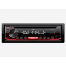 JVC RADIO CD MP3 USB AUX ΚΟΚΚΙΝΟ ΦΩΤΙΣΜΟ ΣΥΜΒΑΤΟ ΜΕ ANDROID Auto Moto Tyres 